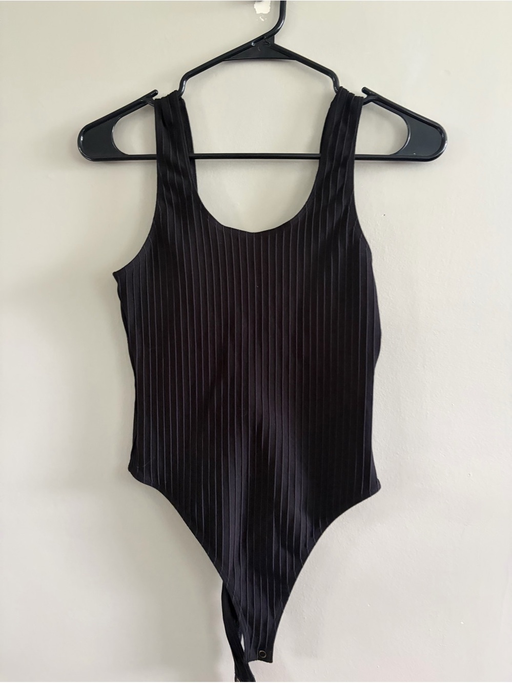 GIGI C Sport Women’s ribbed bodysuit tank black size medium